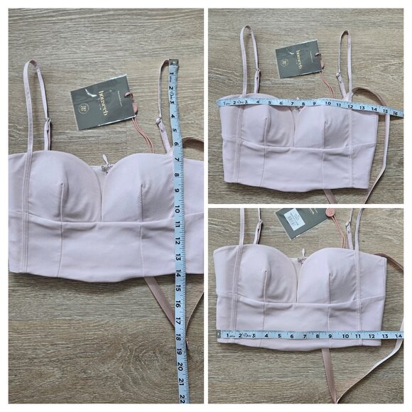 NWT HOUSE OF CB Pabla Plunge Neck Crop Top Small Ballet Slipper New With Tags - Picture 15 of 16